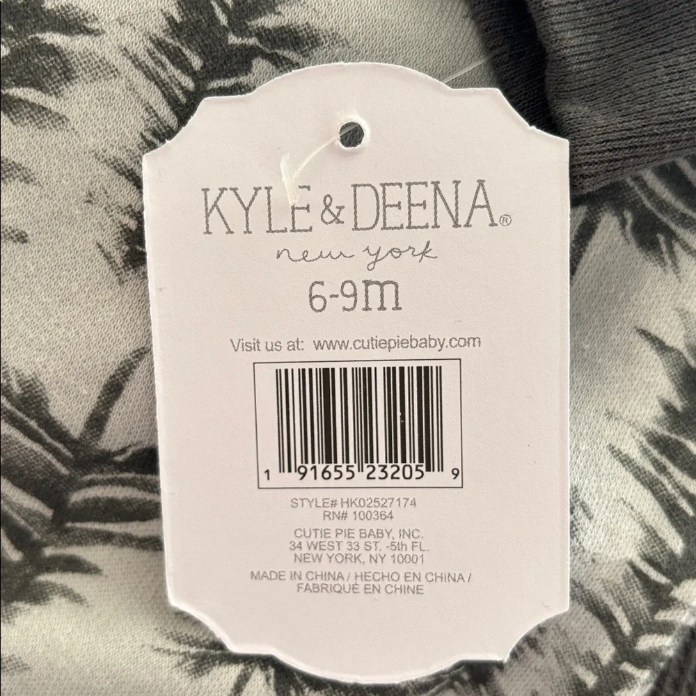 Kyle & Deena Cutie Pie Baby 2tone grey thermal texture cotton blend 3 piece set
